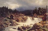 Herman Herzog Famous Paintings - Norwegian Landscape